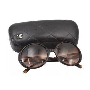 Authentic CHANEL Sunglasses Tortoise Shell CC Logos Plastic 5120 Brown 9625L